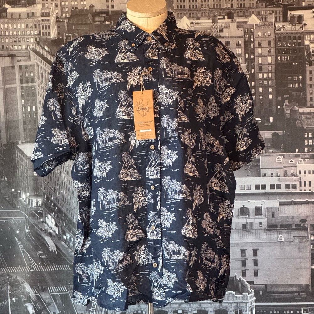 Taylor Vintage Puretec Cool Linen Short Sleeve NWT